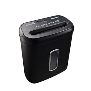Amazon Basics 8-Sheet Cross Cut Paper Shredder and Credit Card Shredder – Black