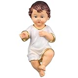Gatuida Krippenfiguren 6 cm Jesuskind Krippenfigur: Baby Jesus Figur Krippe Christkind Figur Harz Heilige Statue Religiöse Tisch Kirchen Wohnkultur Ostern Deko für Zuhause und Büro