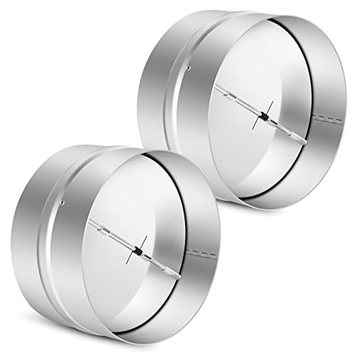 2 Pcs 6 Inch Draft Blocker Backdraft Damper Duct Draft Stopper One-Way Airflow Ducting Insert