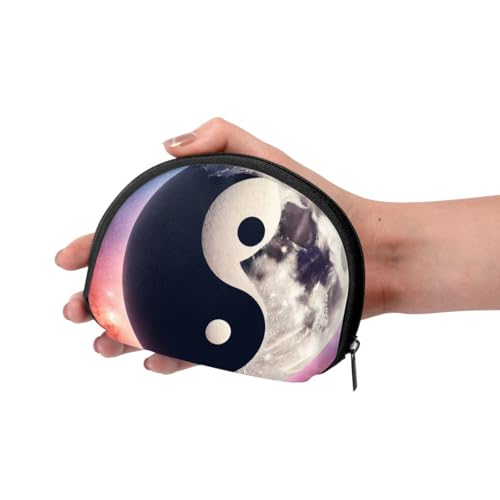 Portable Coin Purse Yin-Yang-Moon Mini Zippered Money Pouch Card Holder3