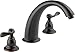 Delta Faucet Windemere 2-Handle Widespread Roman Tub Faucet Trim Kit, Deck-Mount, Oil Rubbed Bronze BT2796-OB (Valve Not Included)