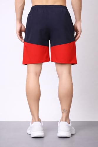 Image of London Hills Men's Sports Running Shorts Lightweight Quick Dry Gym Workout Training Shorts with Zipper Side Pockets Elastic Waist Adjustable Drawstring Athletic Activewear Running Jogging Fitness Yoga