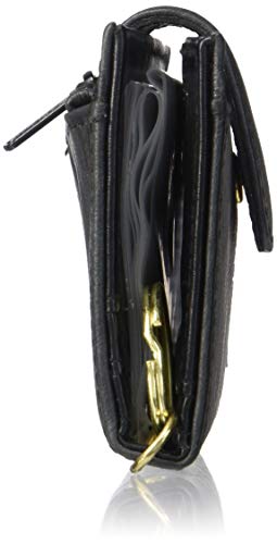 Buxton Heiress Pik-Me-Up Tab Card Case, Black #TOP2