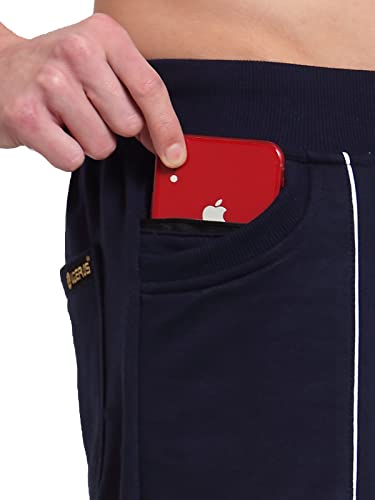 Image of UZARUS Men's Cotton Bermuda Shorts with 2 Zippered Pockets