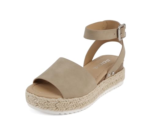 Image of Soda Little Kids /Children /Girls Topic-IIS Espadrille Flatform Wedge Open Toe Sandals