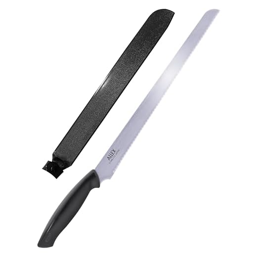 ALLEX Large Insulation Knife Extra Long Cut 11" Japanese Stainless Steel Blade, Duct Knife Tool with Sheath for Insulation, Styrofoam, Polyurethane Foam, Made in JAPAN