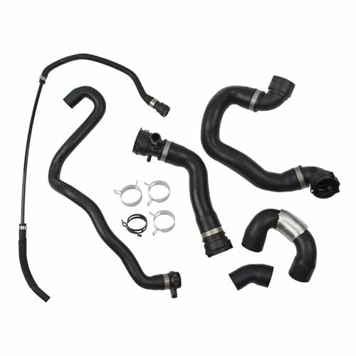6 Pcs Radiator Coolant Water Hose Pipe Kit with 4 Clamp Fit for BMW X5 X6 135i 335i 335xi 335i xDrive 2007-2019 Replace 11537585023 17128570061 17127604542 17127575428 17127575429 17128616548