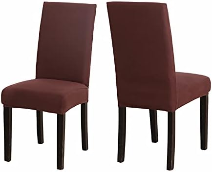 Sufdari Chair Covers 6 Grey ,Stretch Dining Chair Covers, Spandex seat Covers for Dining Chairs ,Elastic Washable Chair Protectors for Dining Room,Hotel,Restaurant,Banquet (6, Grey)