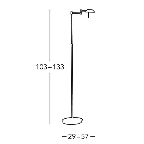 138 - 150 cm Floor Lamp Novo telaio colore: nichel...