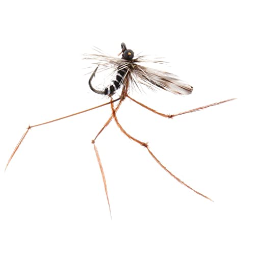 Luzhengyang Premium Hand-Tied Trout Nymphs Dry Flies - High Carbon Steel Hooks for Top Water Float Action - for Saltwater and Freshwater Fly Fishing Enthusiasts