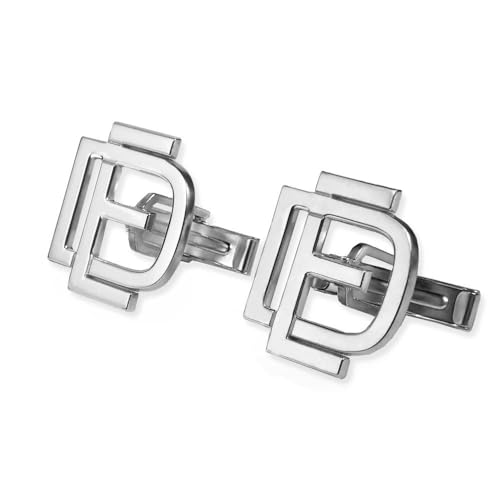 PicturesOnGold.com Exclusive Monogram Overlapping Initial Cufflinks - Sterling Silver 3/4