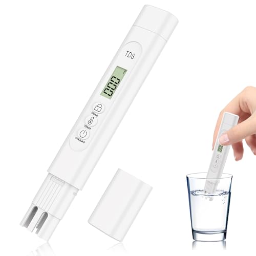 GeeRic Wasserqualitätstest Meter, Water Tester 3-in-1 TDS-Messgerät Digitaler Wassertester, TDS EC und Temperatur (℃/℉) Messgerät, Schnelles genaues Wassertestgerät