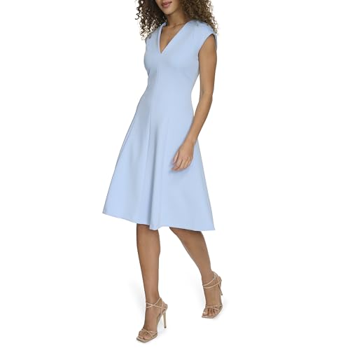 Calvin Klein Women's Fit and Flare Cap Sleeve Dress3