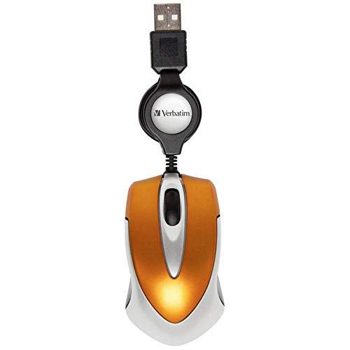 Verbatim Go Mini USB Optical 1000DPI Orange - mice (USB, Office, Wheel 49023