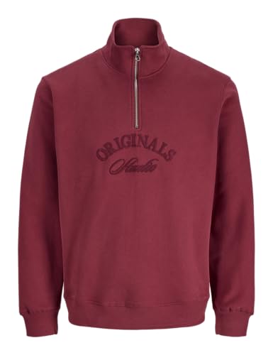 JACK & JONES Jorbleecker Branding Sweat High Neck BF, Tibetan Red, L