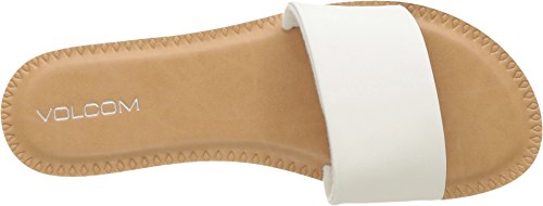 Image of Volcom Women's Simple Slide Sandals - Cushioned Synthetic Leather Strap Slides With Padded Footbed