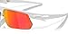 Oakley OO9400 Bisphaera Sunglasses, Polished White/Prizm Ruby, 68 mm