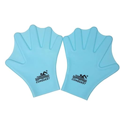 OMELET Silicone Webbed Swimming Gloves, Aqua Fit Swim Training Gloves Web Gloves Swimming, Closed Full Finger Webbed Water Gloves Unisex Adult,1 Pair
