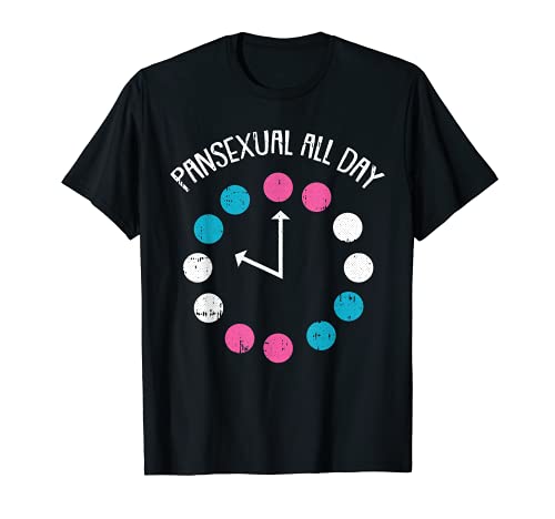 Pansexual All Day LGBT-Q Pride Funny Clock Proud Ally Camiseta