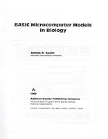 Basic Microcomputer Models in Biology 0201106787 Book Cover