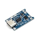 Modulo di ricarica Li-Ion TP4056 + DW01, corrente di carica 1A, USB-C per batteria LiIon da 3,7V/batterie LiPo / batteria a 1 cella/batteria a cella singola