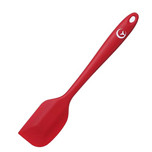 Large Silicone Spatula Heat Resistant Spatulas Non Stick Flexible Rubber Spatula - 500¡ãF Red Spatula One Piece Design Cake Spatula for Kitchen Utensils Set for Cooking Baking and Mixing 1 Pack