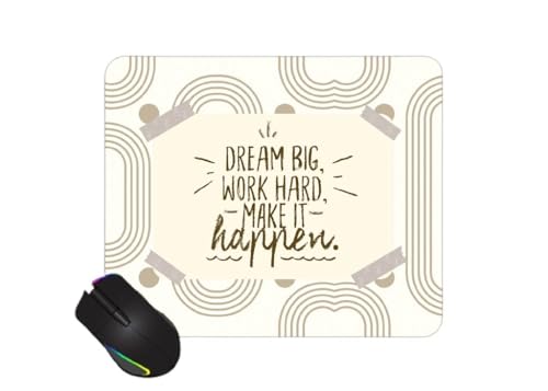 Gadgetshor Cute Mouse Pad - Printed Mousepad with Anti-Slip Rubber Base & Smooth Mouse Control for Laptop, Gaming,Notepad,Desktops (Dream Big)