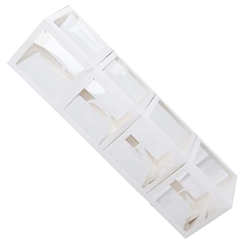 Yctze Caja de Globos Transparente de 4 Piezas con Pegatinas de Letras Decoración para el Hogar Y la Fiesta - Baby Showers, Bodas Y Celebraciones Temáticas Perfectas - Accesorio Reutilizable