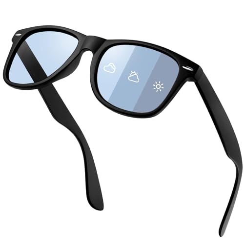 KANASTAL Occhiali da Sole Fotocromatici Blu Chiare Uomo Donna Polarizzati