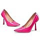 GENSHUO Einzigartige kegelförmige Stilettoabsätze – 10 cm hoch, Spitze Zehenpartie für einen eleganten und selbstbewussten Stil, Leuchtend rosa, 41 EU