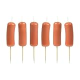 Genuine Fred SAUSAGE PARTY Candles Set of 6 Quirky Cocktail Wiener Hot Dog Party Birthday Candles 2' Tall Fun and Unique Party Decor