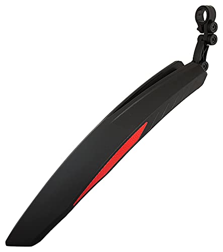 Image of Bicycle Front & Rear Mudguard with Reflective Tapes (Black Red)