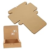 SOLUSTRE 25 Stück Teiliges Snack verpackungsbox Kraftpapier Mehrfach Verwendbare Lebensmittel aufbewahrungsboxen Leichte Takeaway schachteln für Pommes Hähnchen und Snacks für Picknick und