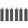 Jabrissi Water Filter Replacement for Berkey® BB9-2® Black Purification Elements, Activated Carbon Filters Compatible with Berkey Gravity Water Filtration System, Pack of 6