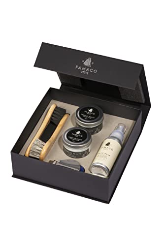 Kit de cirage Famaco Box XL le coffret cadeau idéal pour entretenir le cuir et le daim