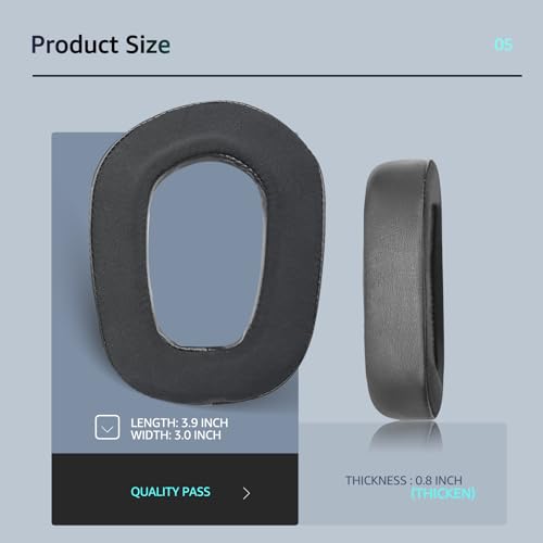 Reemplazo Almohadillas Auriculares Gel Refrescante para Logitech G435 Lightspeed Inalámbrico, Material de Espuma Aislante Acústica Cómoda (Negro) miniatura 5