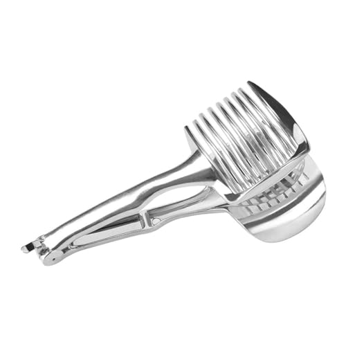 ZONADAH Tomato Lemon Slicer Holder Cherry Slicer Potato Shreader Cutter Guide Tongs with Handle Vegetable Slicing Tools Handheld Household Kitchen Accessory - Image 2