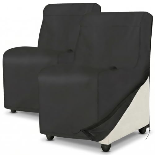 Tapallmy 2 Fundas para sillas reclinables, Impermeables, para Exteriores, Cubierta para Mecedora, Oxford 600d, Cubierta para Patio, 29, 5 Ancho x 31, 5 Profundidad x 40, 2 Alto, Color Negro