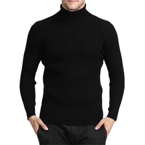 Men's Pullover Sweaters Striped Warm Long Sleeved Solid Color Basic Casual Sweater Tops