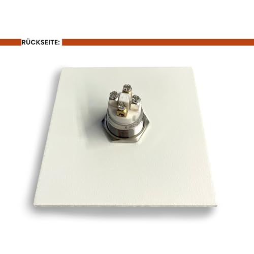 Timbre de puerta resistente a la intemperie con luz LED blanca y acabado RAL 9016 6