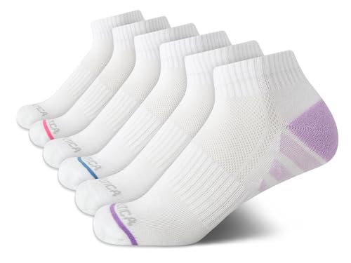 Nautica Womens Quarter Socks Moisture Wicking Cushion Athletic Socks 6 Pack - image 1