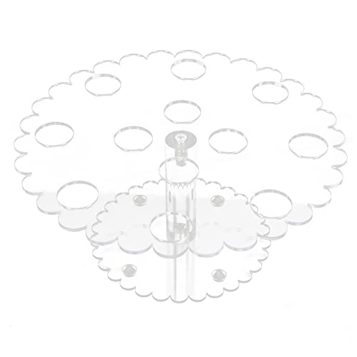 SOLUSTRE Ice Cream Cone Holder and Sushi Hand Roll Stand Transparent Display Rack for Parties Events Home Use Charcuterie and Desserts