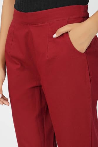 Image of Regular Fit Cotton Woman Trousers Pants Kurti Pant Casual Daily Formal Office Use