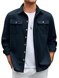 Runcati Mens Shirt Jacket Button Down Shacket Lightweight Thermal Shirts