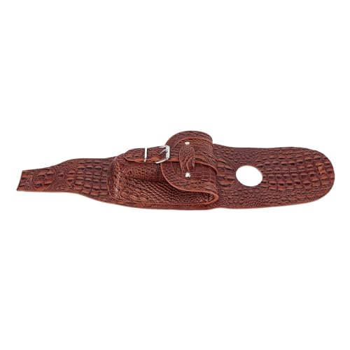 Bavoir de réservoir moto en cuir PU marron avec pochette pour essence
