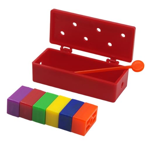 Magic Toy, 6.3x2.6cm ABS Novelty Fun Realistic Magician Rainbow Brick Prop, Portable Entertainment Game for Parties, Festivals, Home, Travel