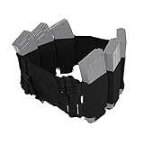 SINAIRSOFT Elastic Carrie Cummerbund Quick Release Buckle with AR Magazine Pouches BK