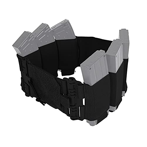 Sinairsoft Elastic Carrie Cummerbund Quick Release Buckle With Ar Magazine Pouches Bk #TOP12