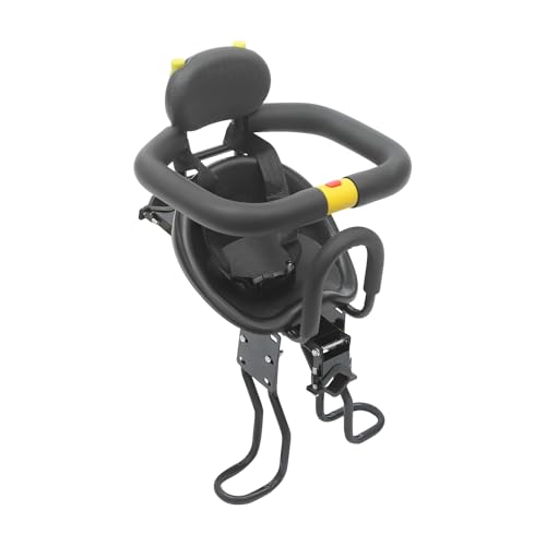 HazLope Siège enfant de vélo avant, siège enfant de 1 à 5 ans, siège de vélo enfant 35 kg, position d'assise réglable + hauteur de pédale, garde-corps de...