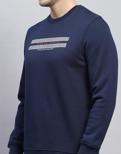 Image of Monte Carlo Mens Regular Fit Full Sleeve Round Neck Solid Winter Sweatshirt